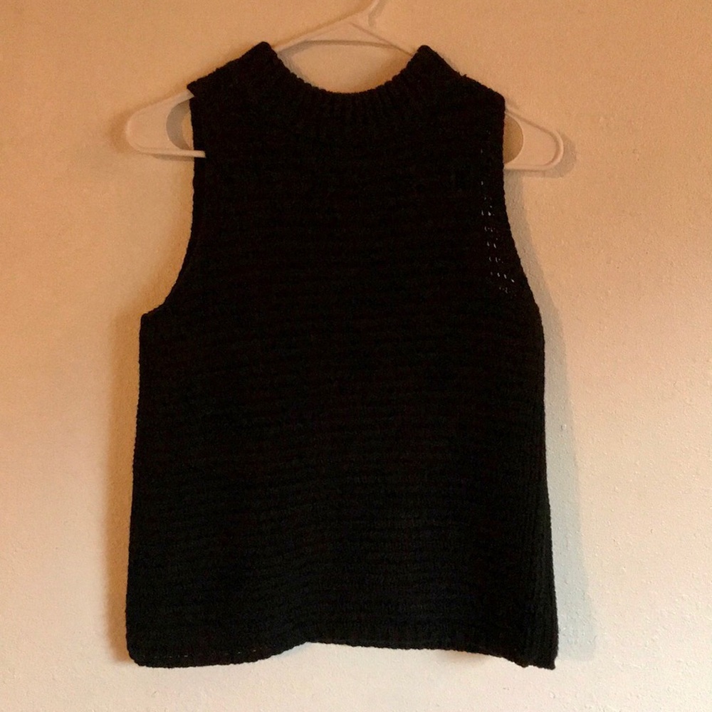 Express mock neck sleeveless sweater